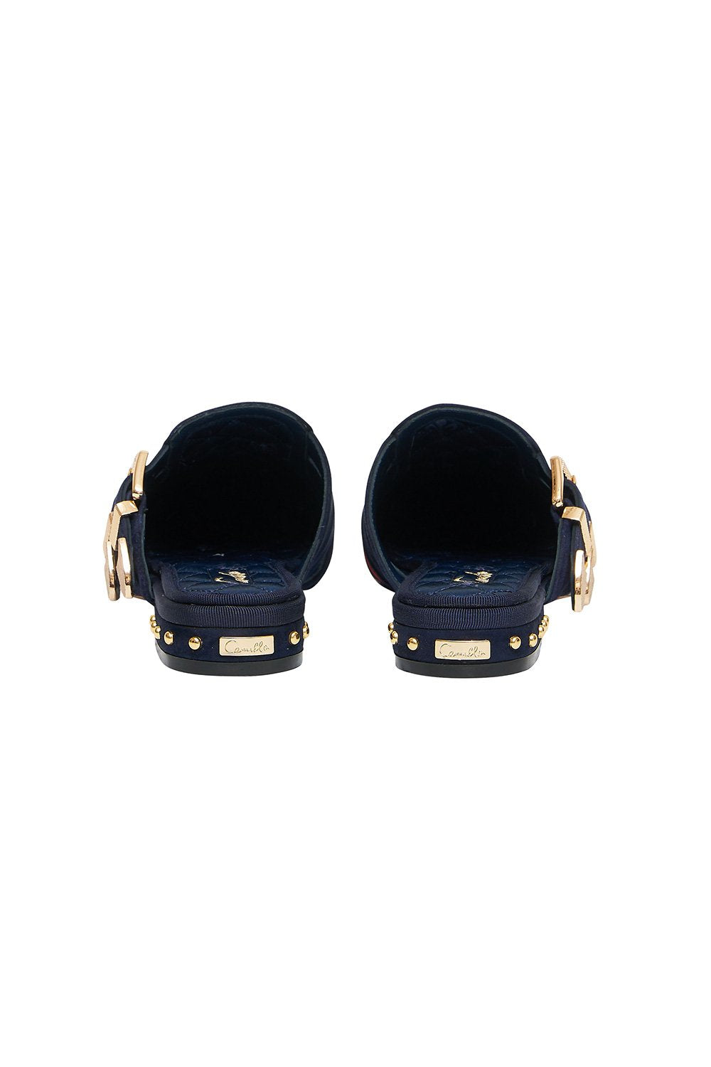 CAMILLA BUCKLE SLIPPER NAVY