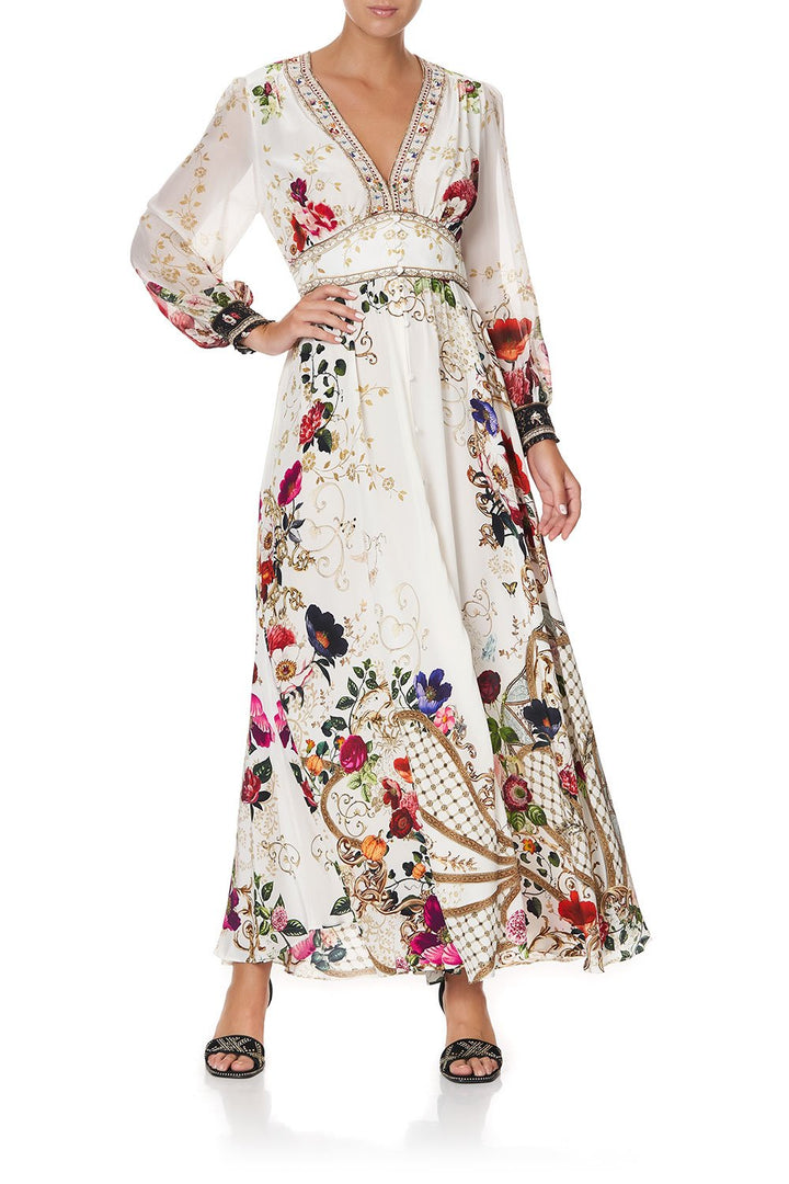 BUTTON DRESS WITH SHAPED WAISTBAND AWAY WITH THE FAIRIES