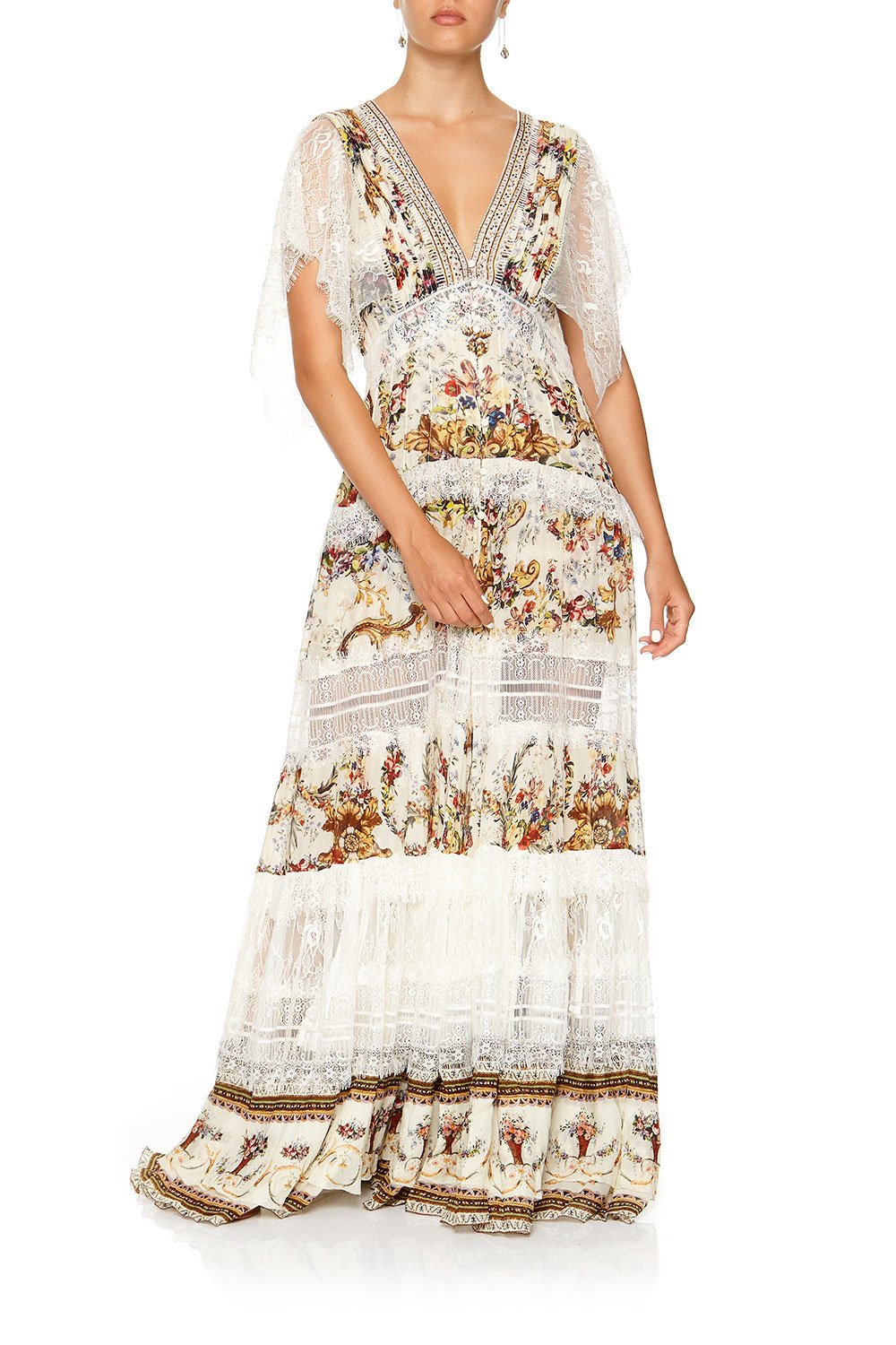 BUTTON UP DRESS WITH LACE INSERT OLYMPE ODE