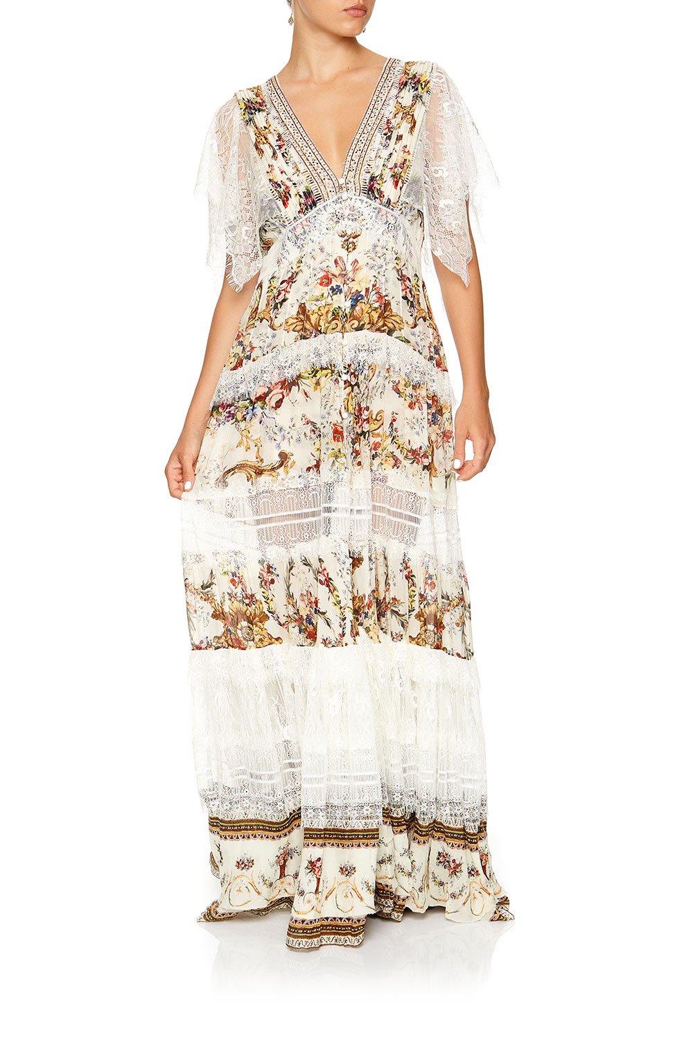 BUTTON UP DRESS WITH LACE INSERT OLYMPE ODE