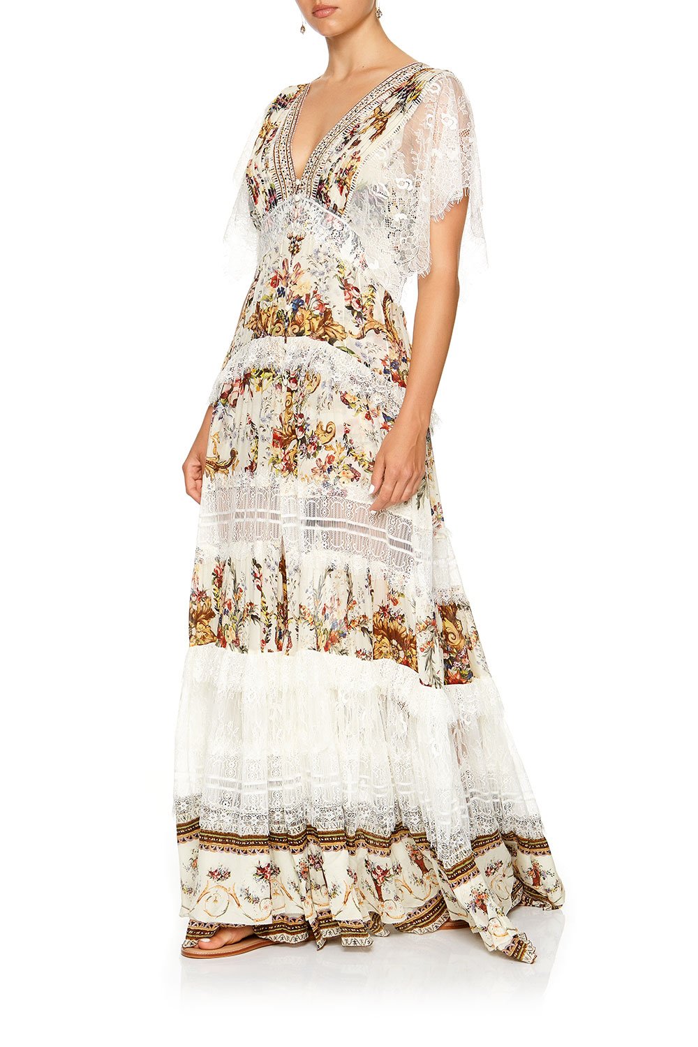 BUTTON UP DRESS WITH LACE INSERT OLYMPE ODE