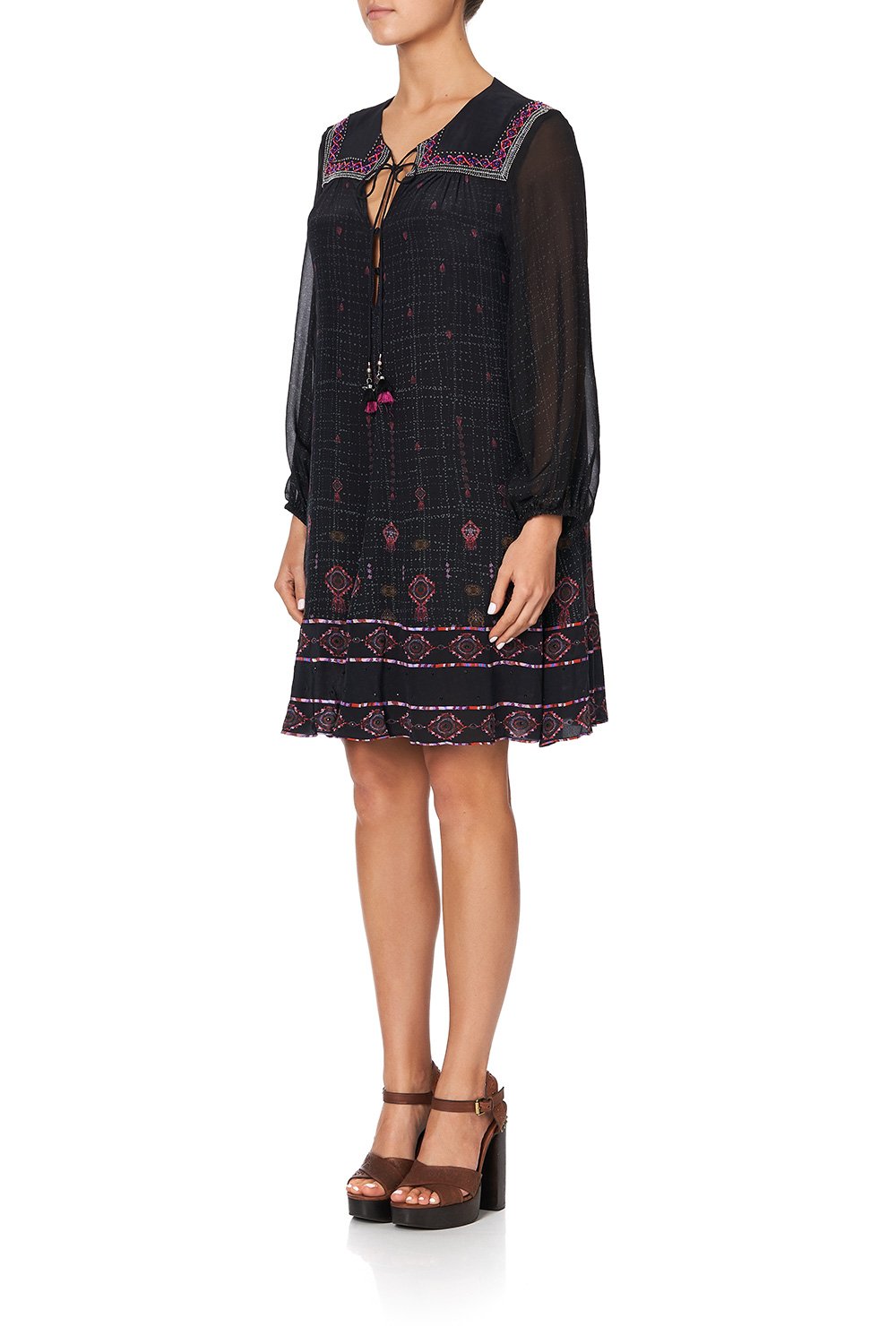 BUTTON UP DRESS WITH YOKE MINA MINA