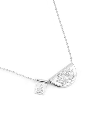 BY CHARLOTTE LOTUS SHORT NECKLACE SILVER PLATED