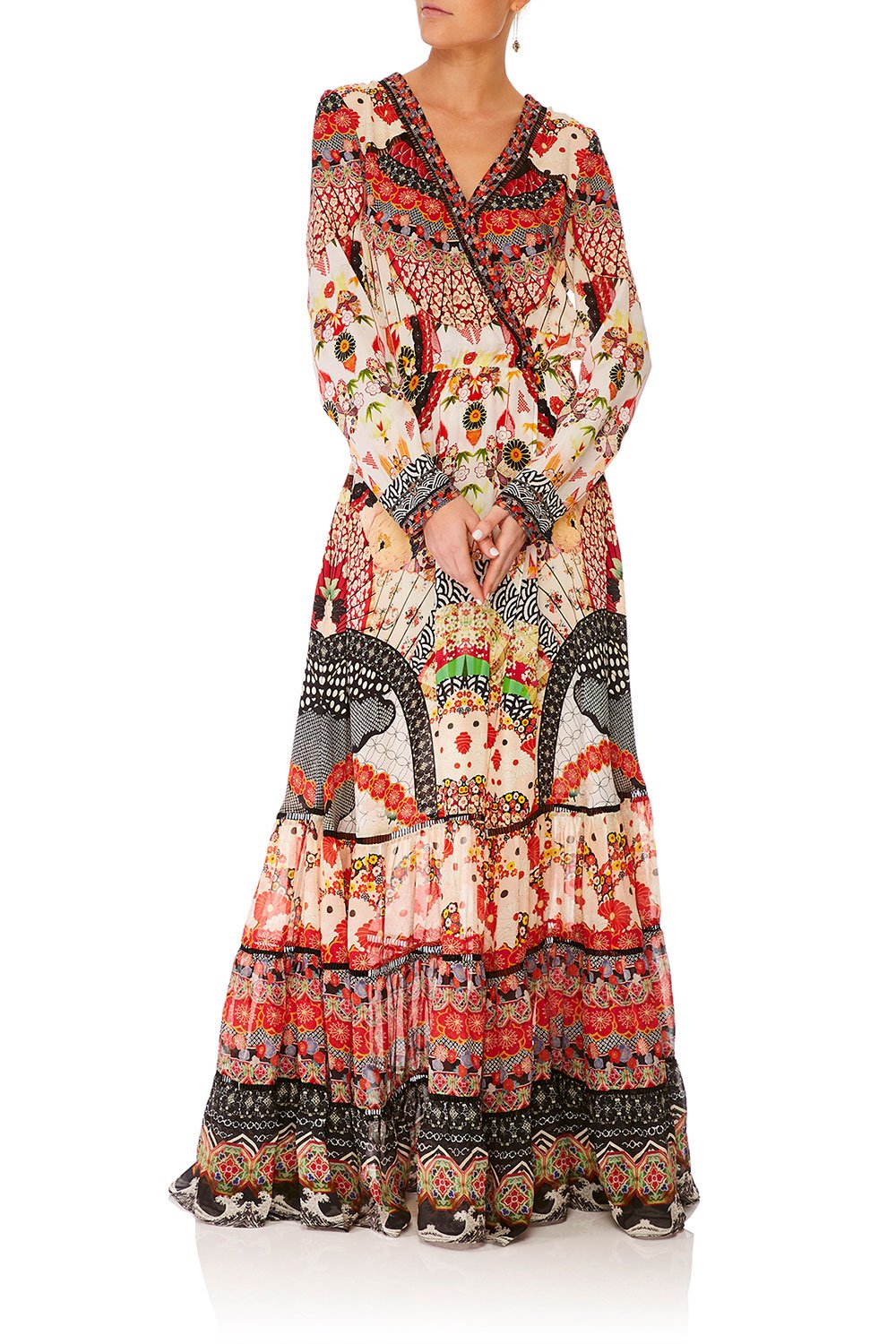 CAMILLA VINTAGE VIXEN CROSS FRONT MAXI DRESS