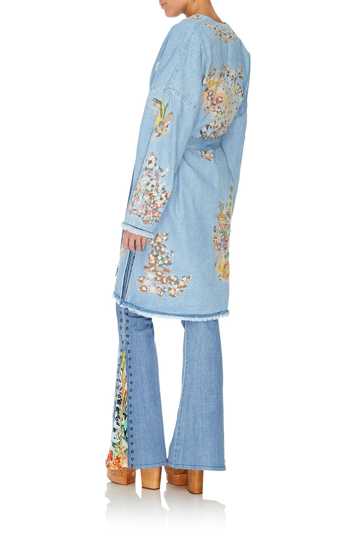 DENIM COAT WITH SPLITS THE STILL ABYSS