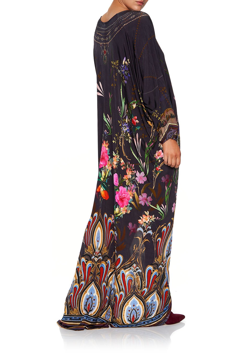 CAMILLA DOLMAN SLEEVE JERSEY DRESS WILD FLOWER