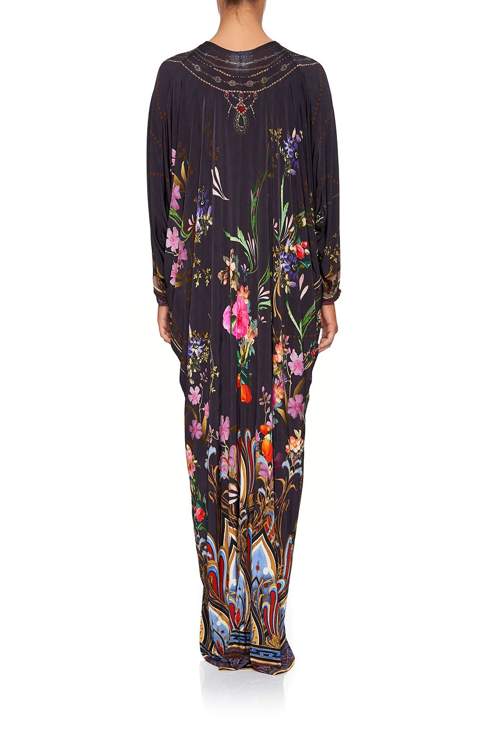 CAMILLA DOLMAN SLEEVE JERSEY DRESS WILD FLOWER