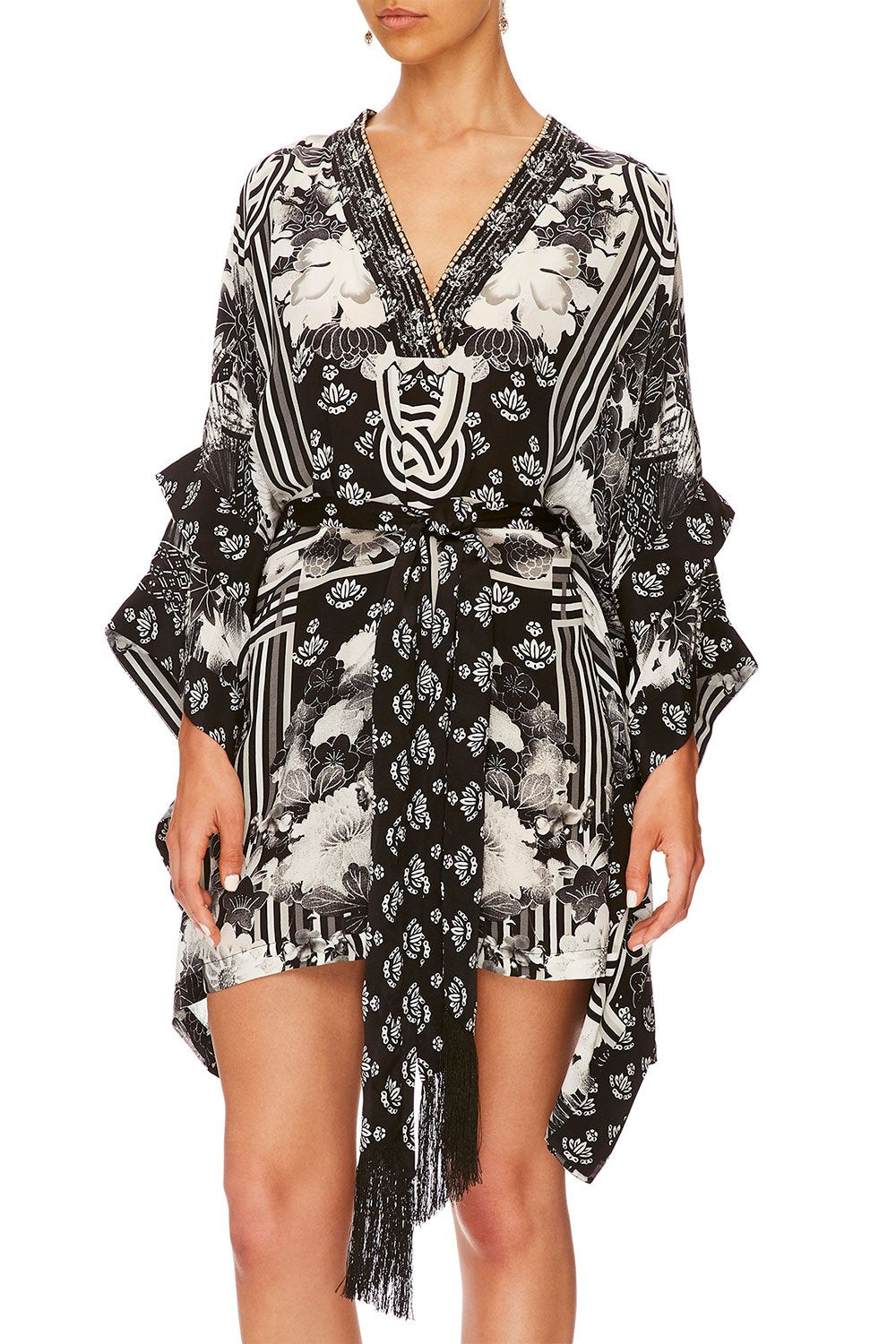 DOUBLE LAYER KIMONO SLEEVE DRESS CRYSTAL CASTLE