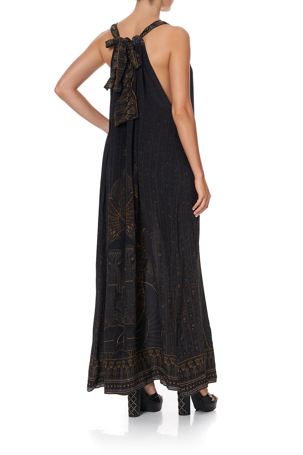 V NECK DRESS WITH NECKBANDS COBRA KING