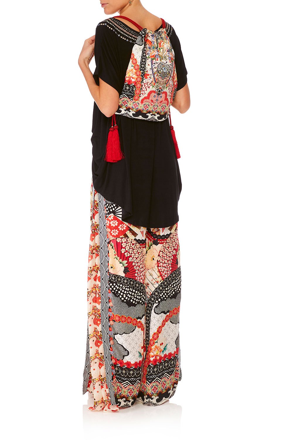 CAMILLA DRAWSTRING EMBELISHED POUCH VINTAGE VIXEN