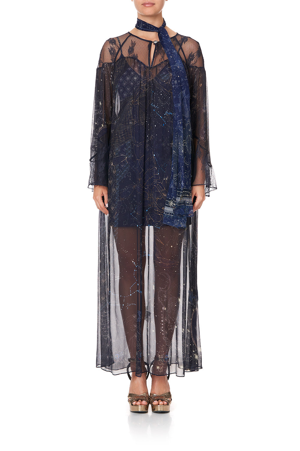 DRESS WITH TOP AND SLEEVE YOKE ITS A SIGN