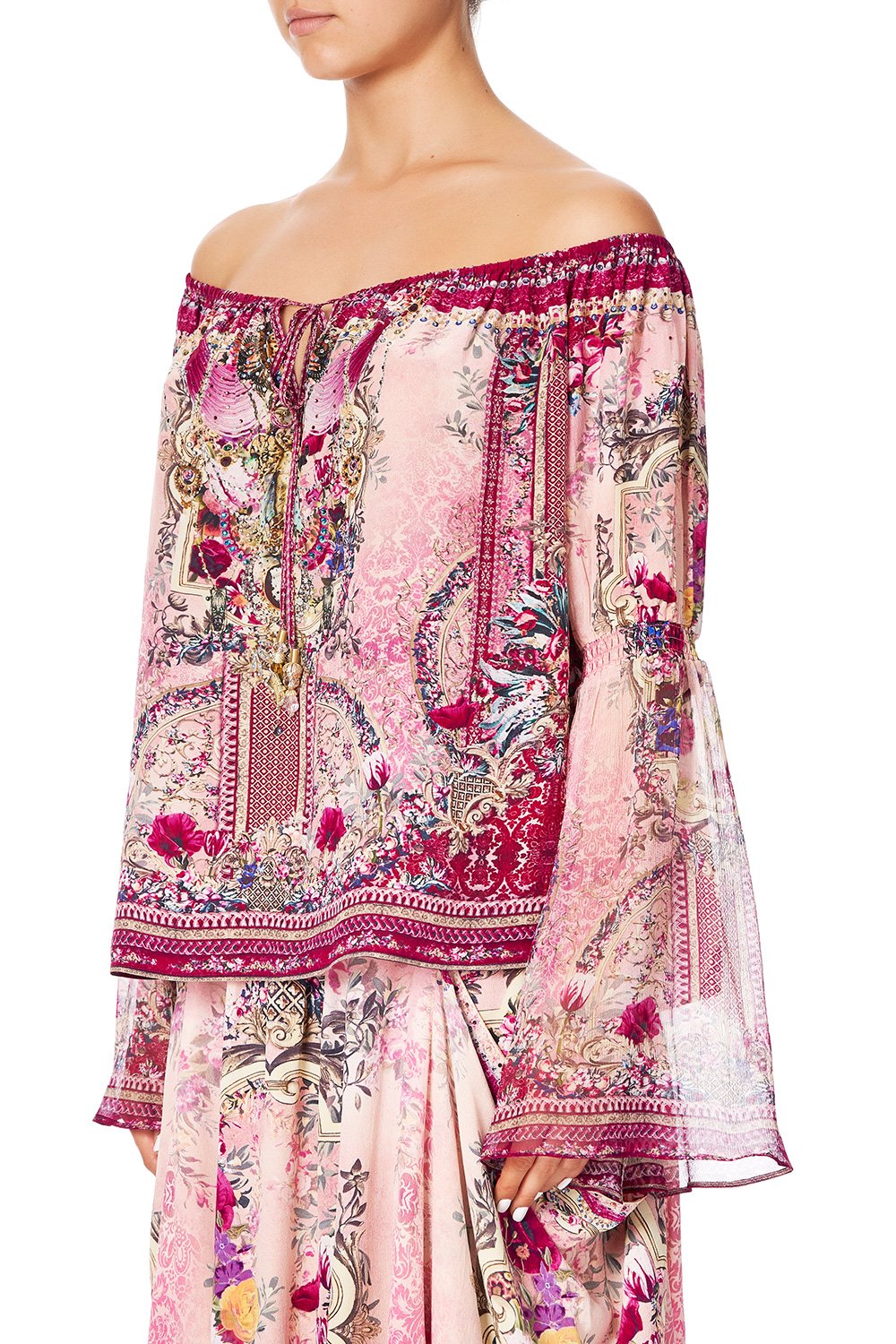 DROP SHOULDER BELL SLEEVE TOP LA BELLE