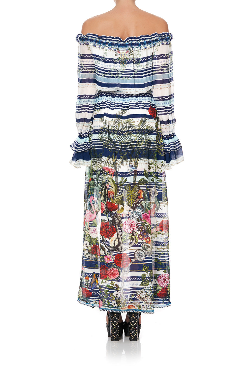 DROP SHOULDER SPLIT DRESS SOLIS HEART