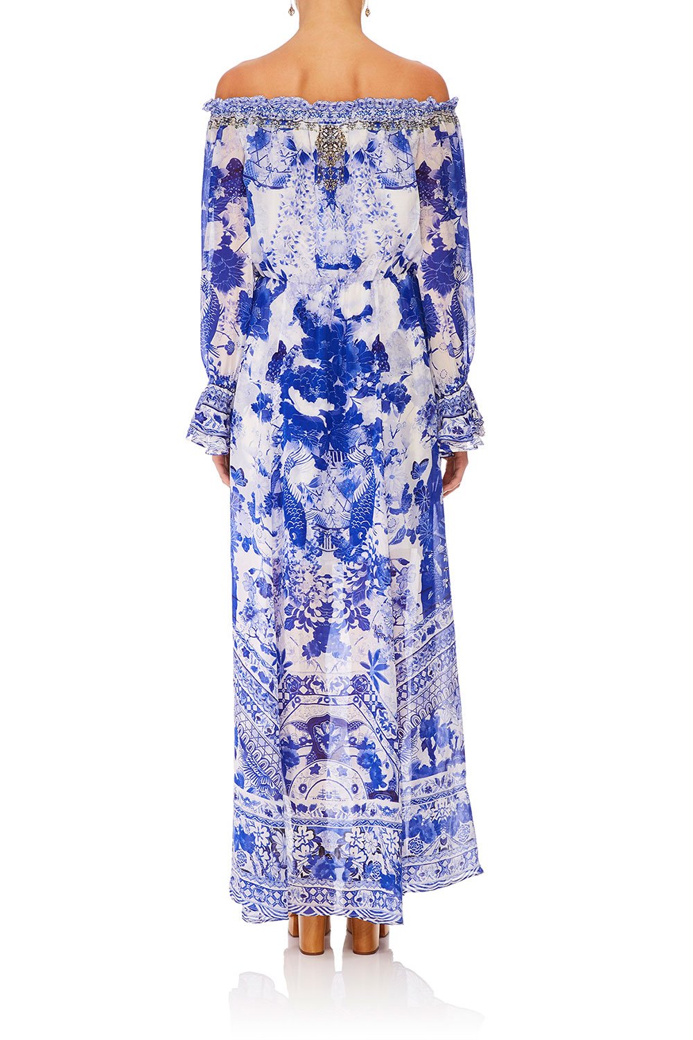 CAMILLA DROP SHOULDER SPLIT DRESS THE FAN SEA