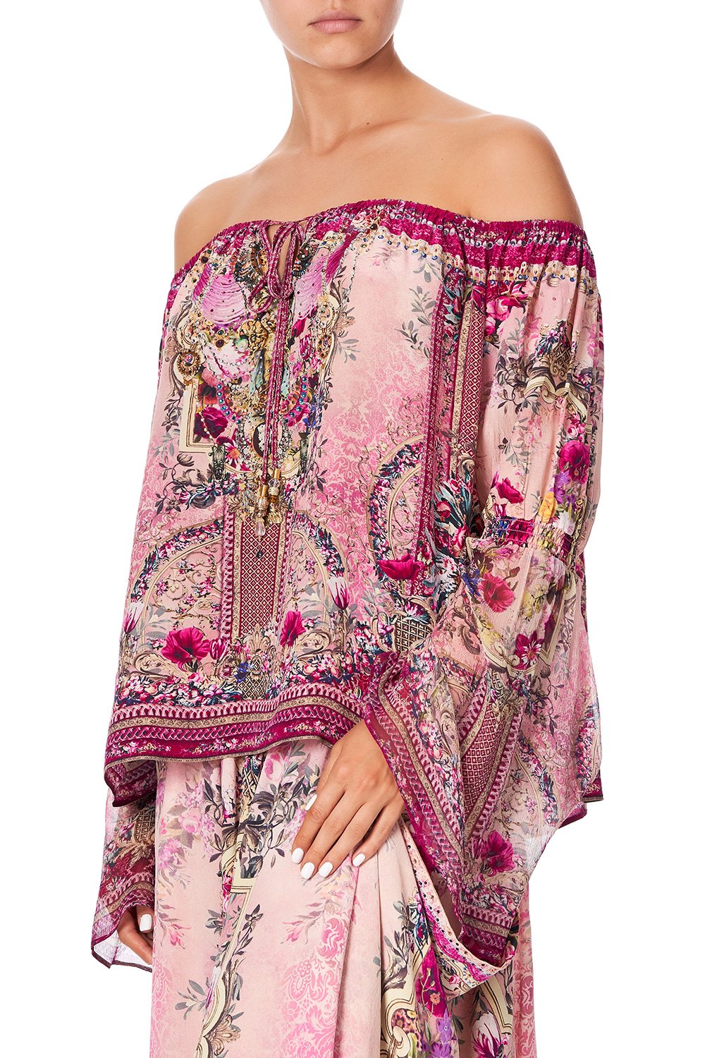 DROP SHOULDER BELL SLEEVE TOP LA BELLE