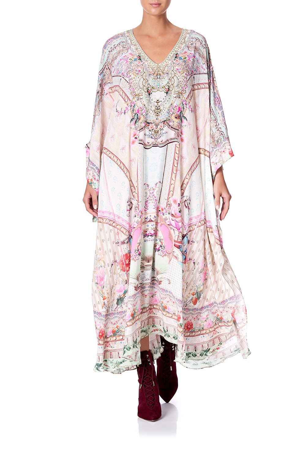 KAFTAN WITH SHEER SLEEVE CAROUSEL MADEMOISELLE