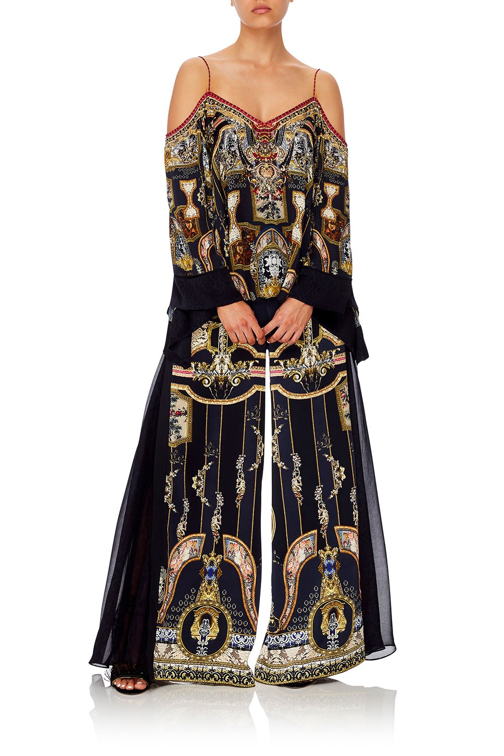 CAMILLA FLARE SLEEVE TOP MIDNIGHT MEETING