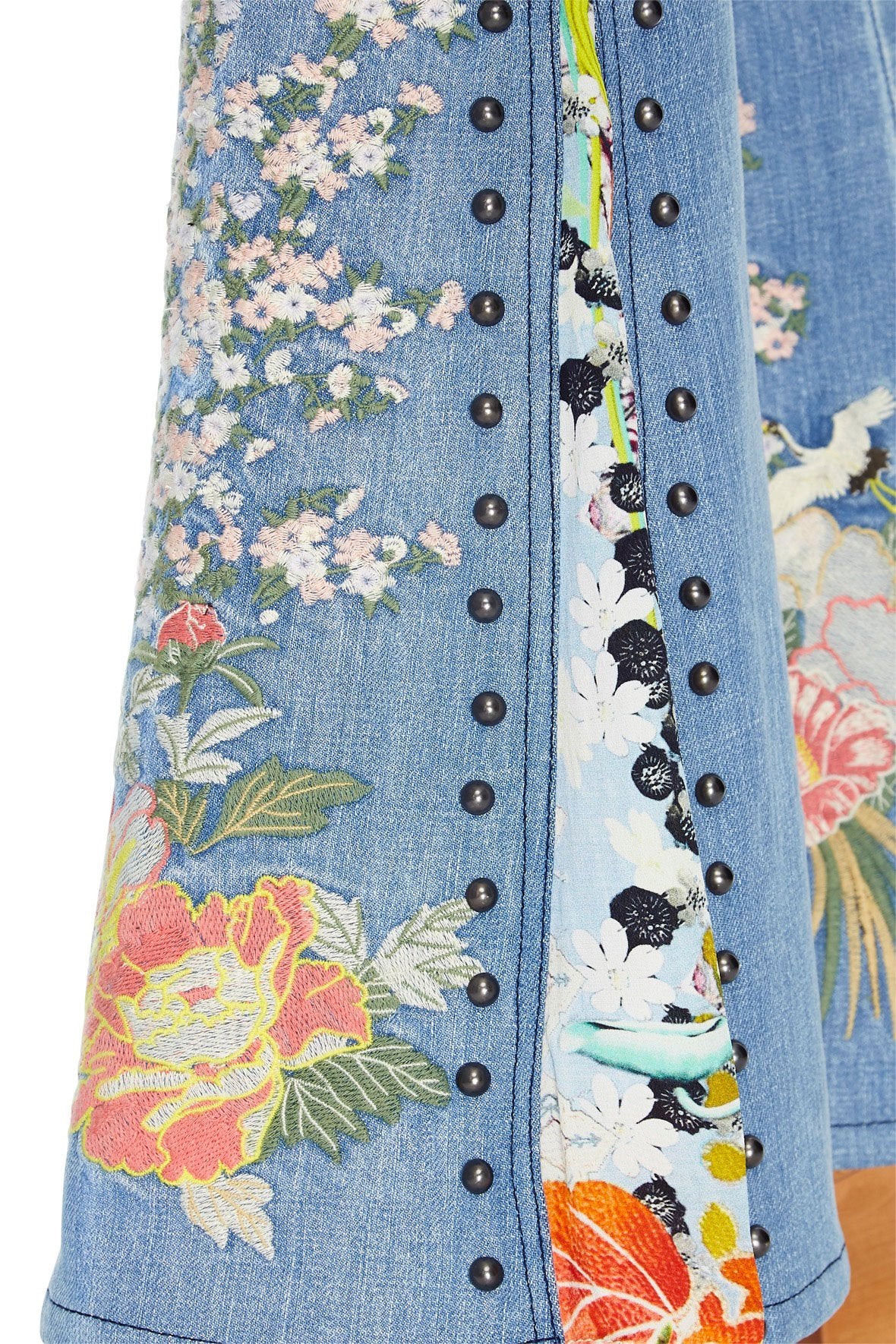 FLARED JEAN WITH CONTRAST PANEL THE STILL ABYSS