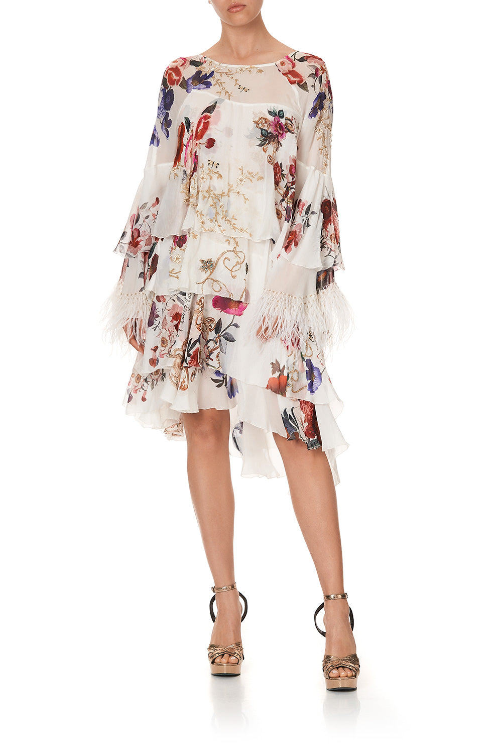 EMBELLISHED FLARED LAYERED DRESS FAIRY GODMOTHER