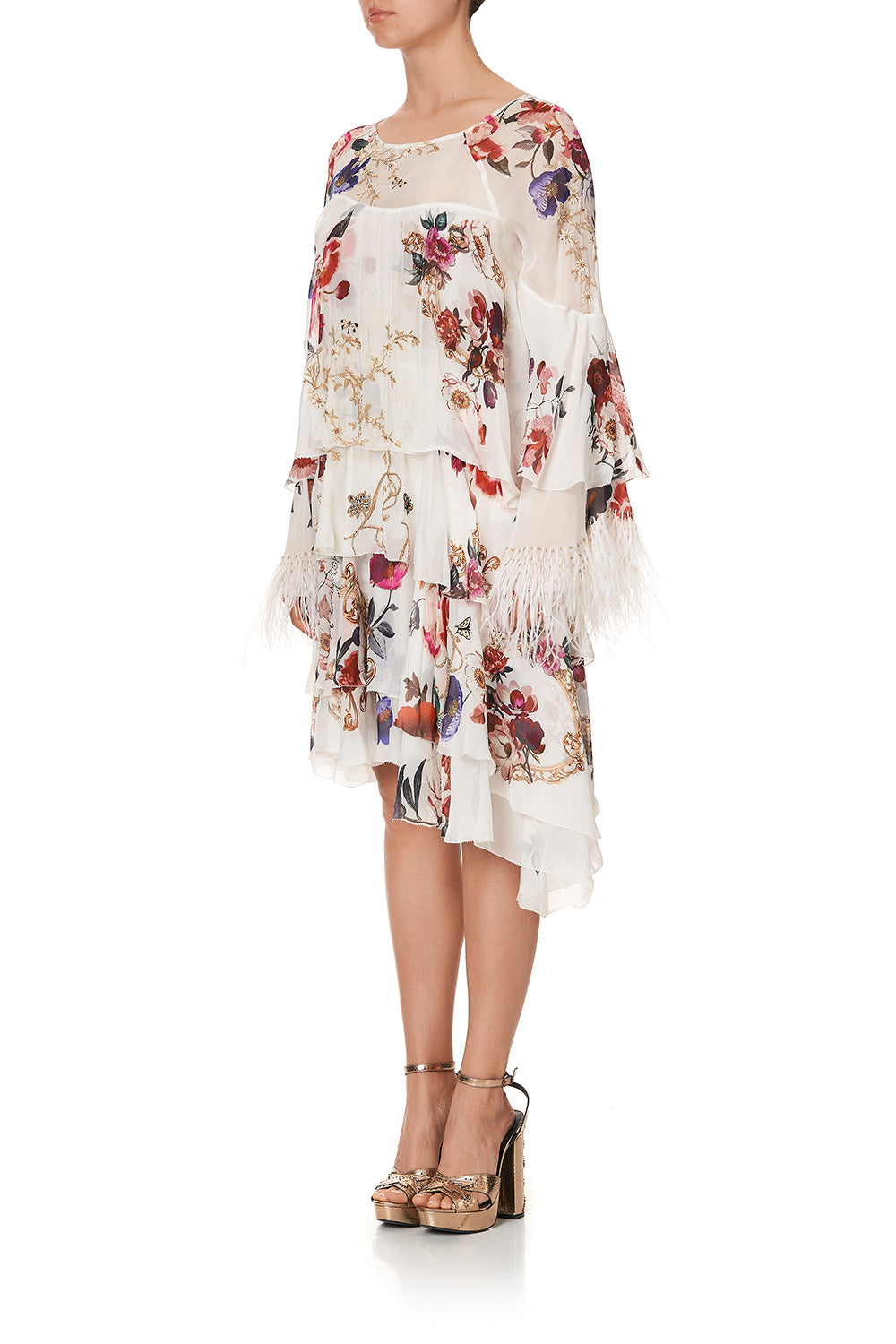 EMBELLISHED FLARED LAYERED DRESS FAIRY GODMOTHER