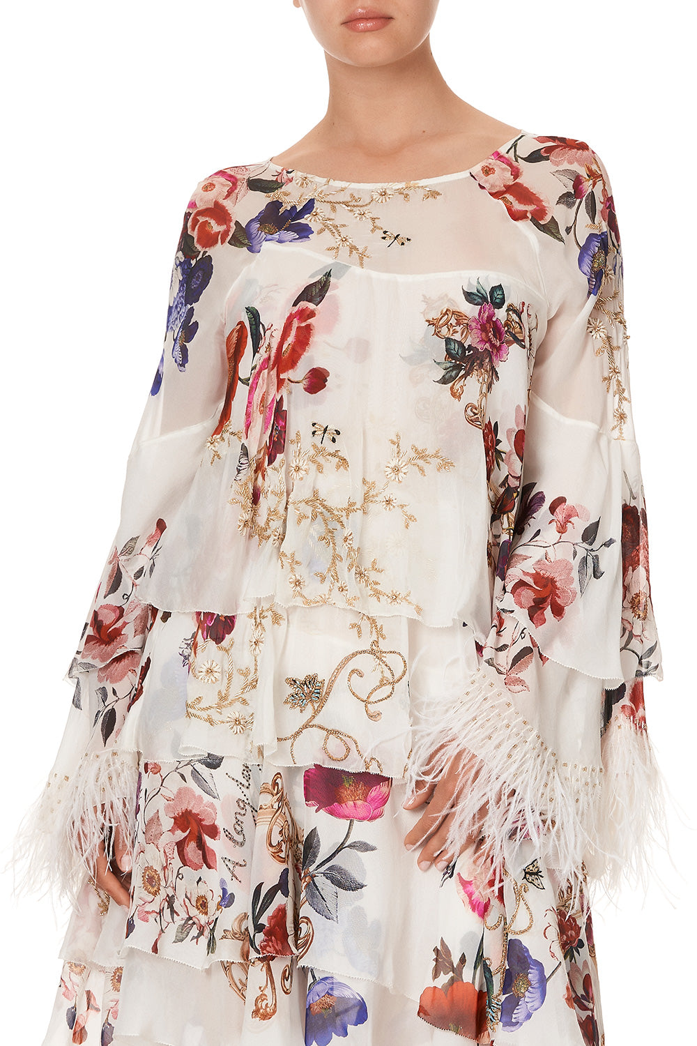 EMBELLISHED FLARED LAYERED DRESS FAIRY GODMOTHER