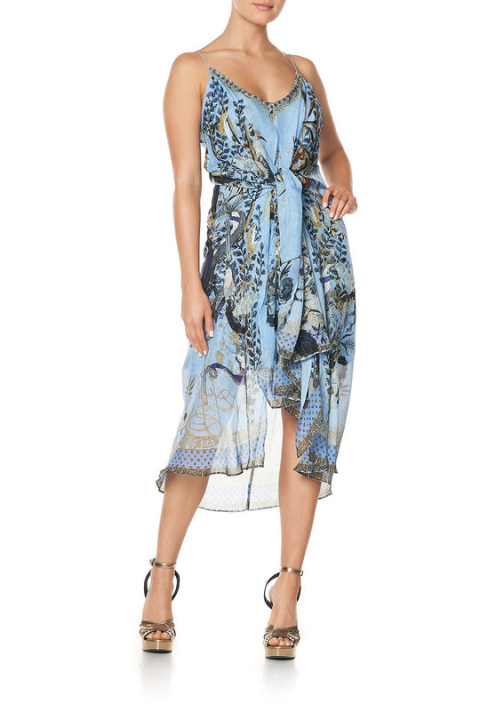 FLARED MINI WITH SHEER OVERLAY WATCHFUL WINGS