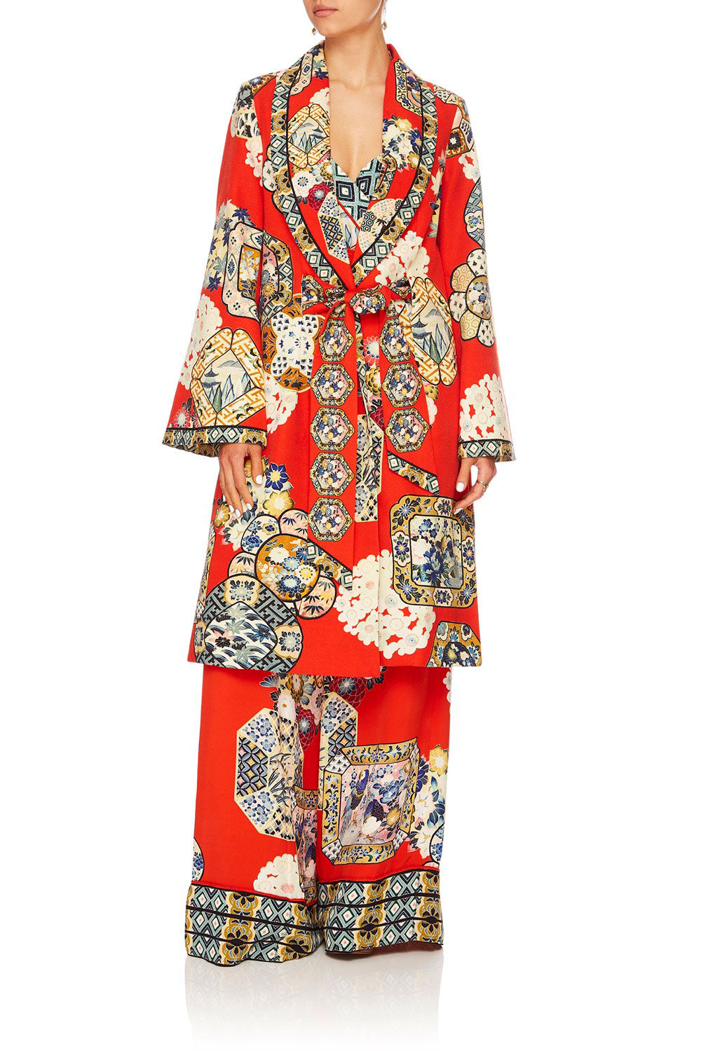 CAMILLA FOUND IN TRANSLATION FLARED SLEEVE TRENCH