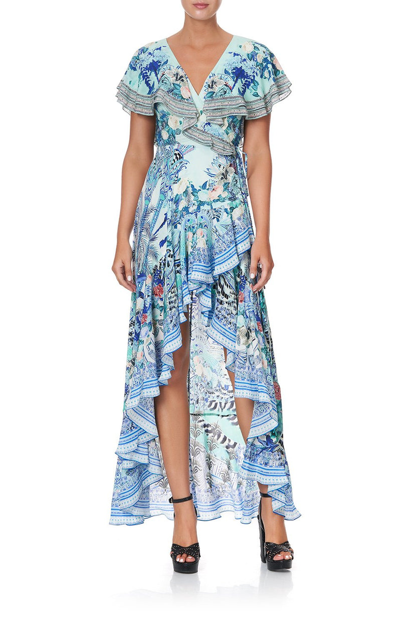 FRILL SLEEVE LONG DRESS A NIGHT TO REMEMBER