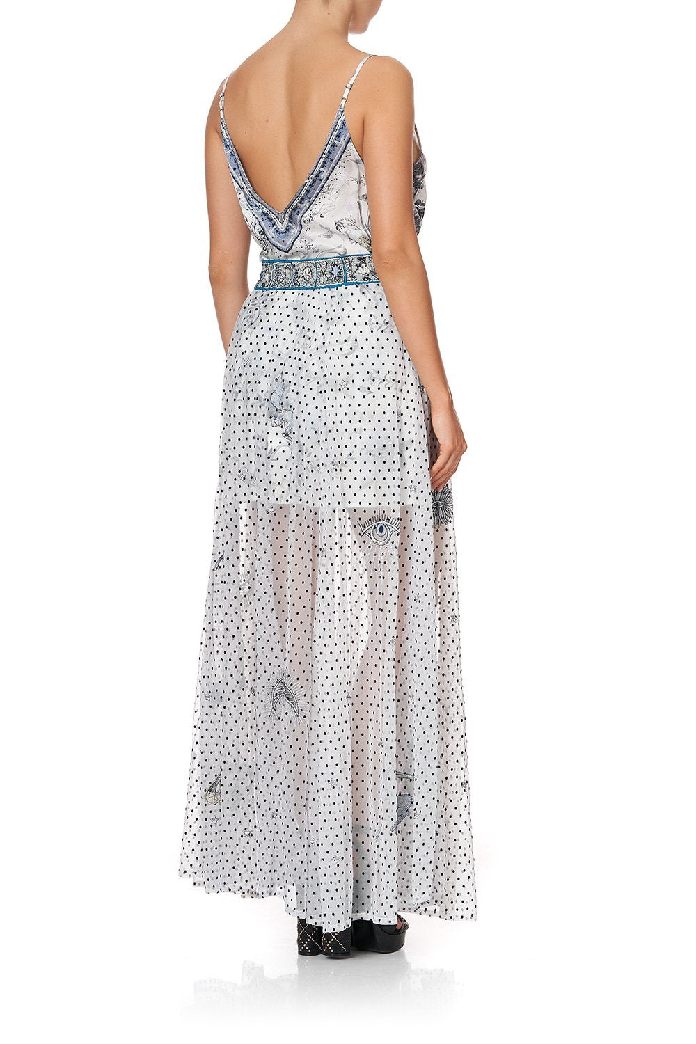 FULL SKIRT WITH GATHERED FRONT PANEL MOONLIT MUSINGS