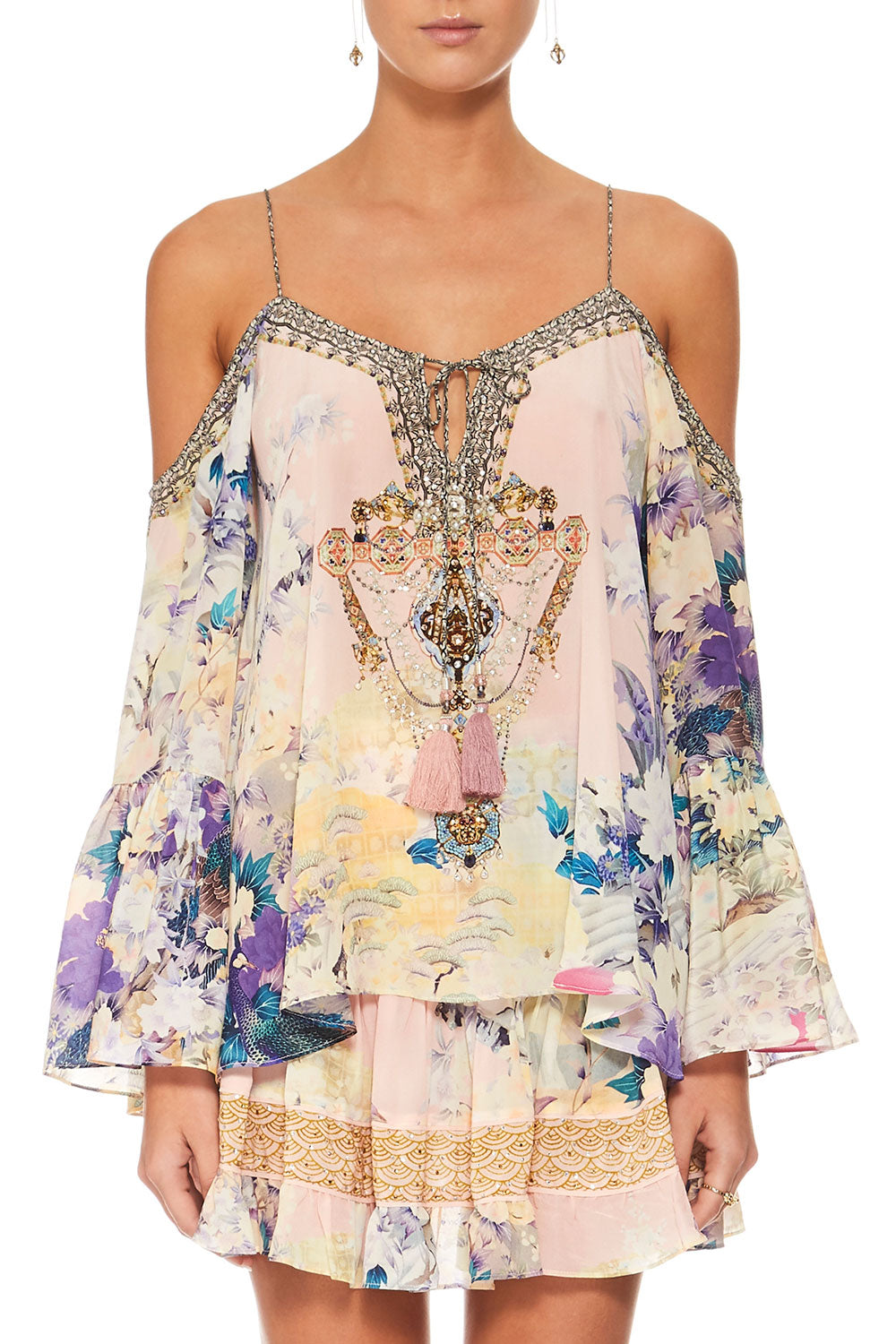 CAMILLA HARAJUKU HEIRESS DROP SHOULDER TOP