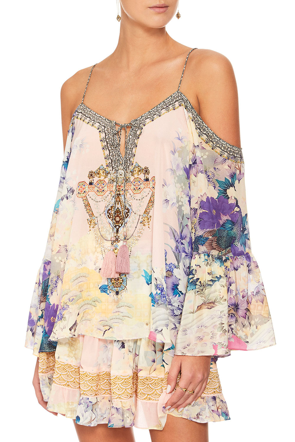 CAMILLA HARAJUKU HEIRESS DROP SHOULDER TOP