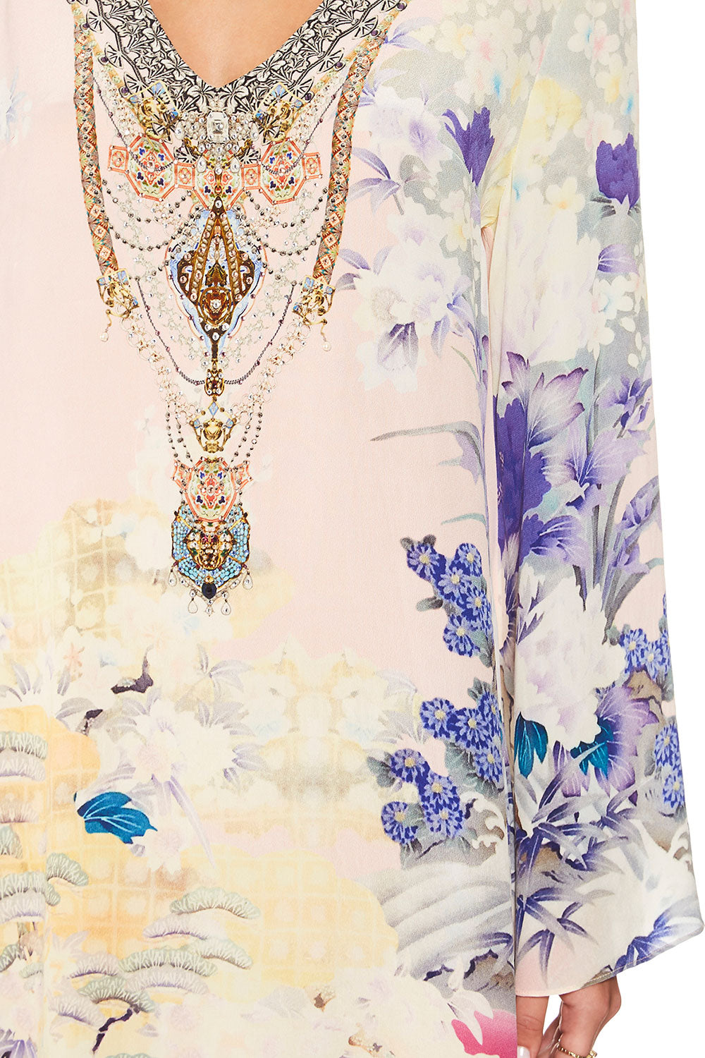 CAMILLA HARAJUKU HEIRESS V-NECK SCOOP BACK DRESS