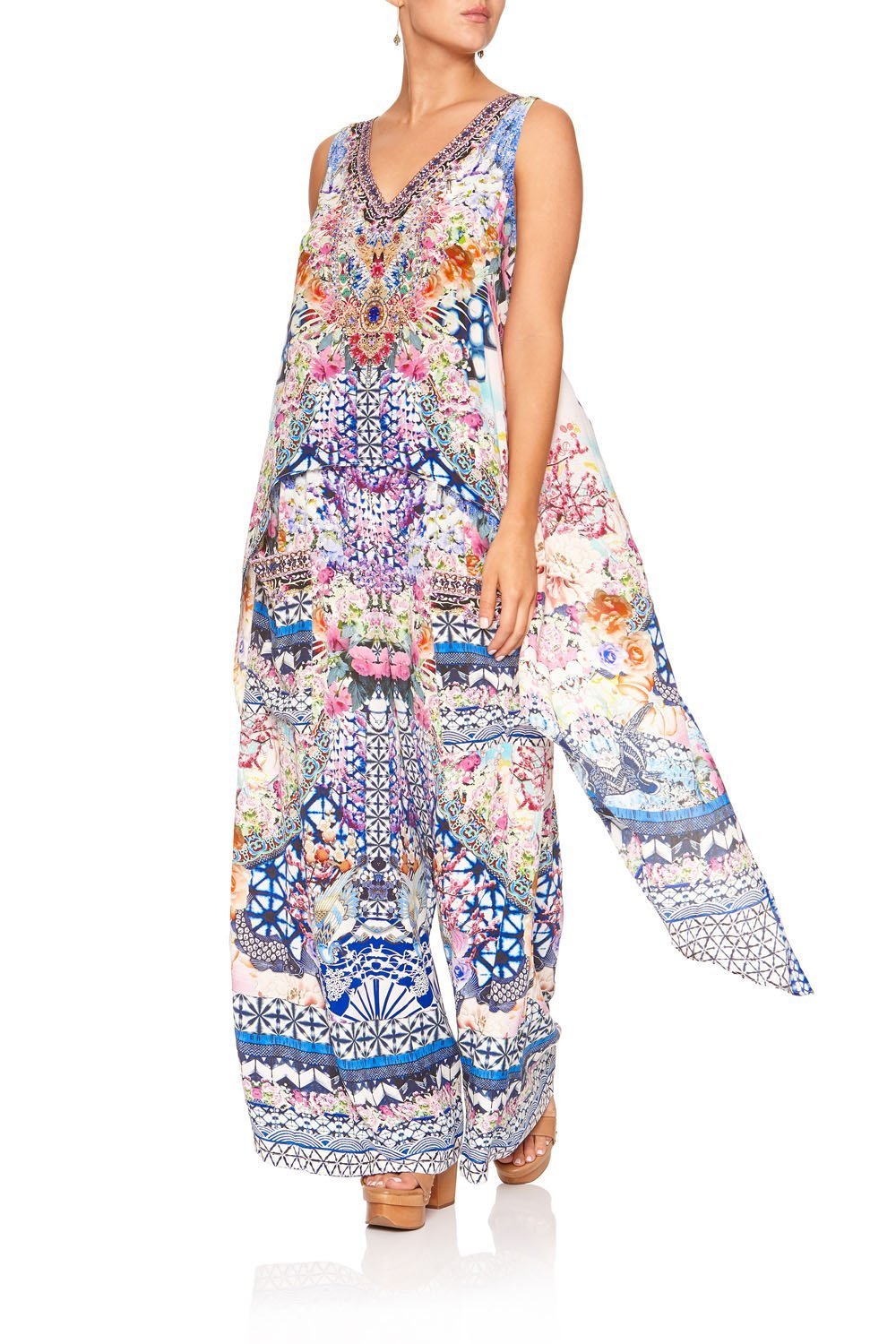 HIGH LOW CROSS BACK TOP SHIBORI SHORES