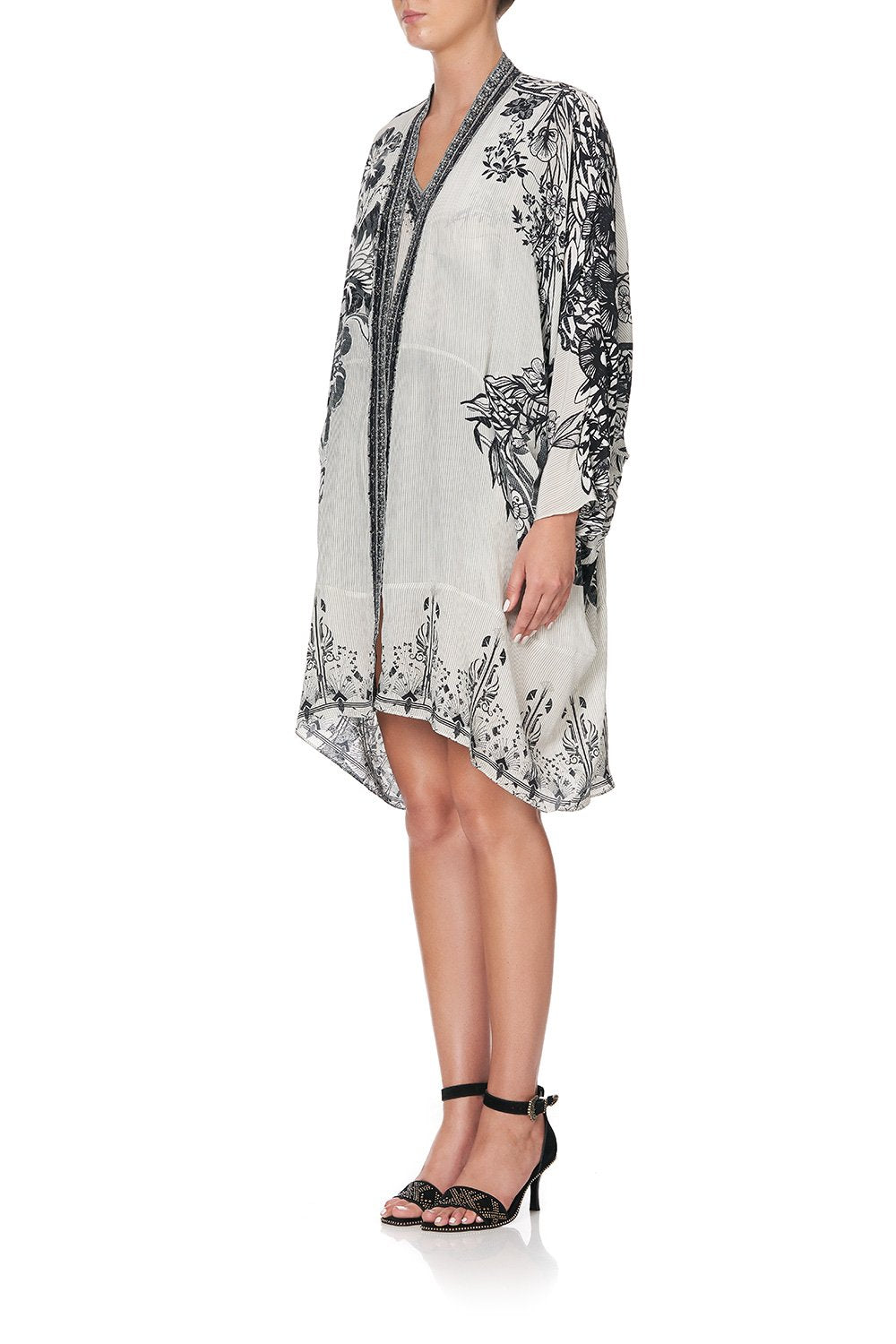 HIGH LOW HEM CASUAL JACKET SILVER LININGS