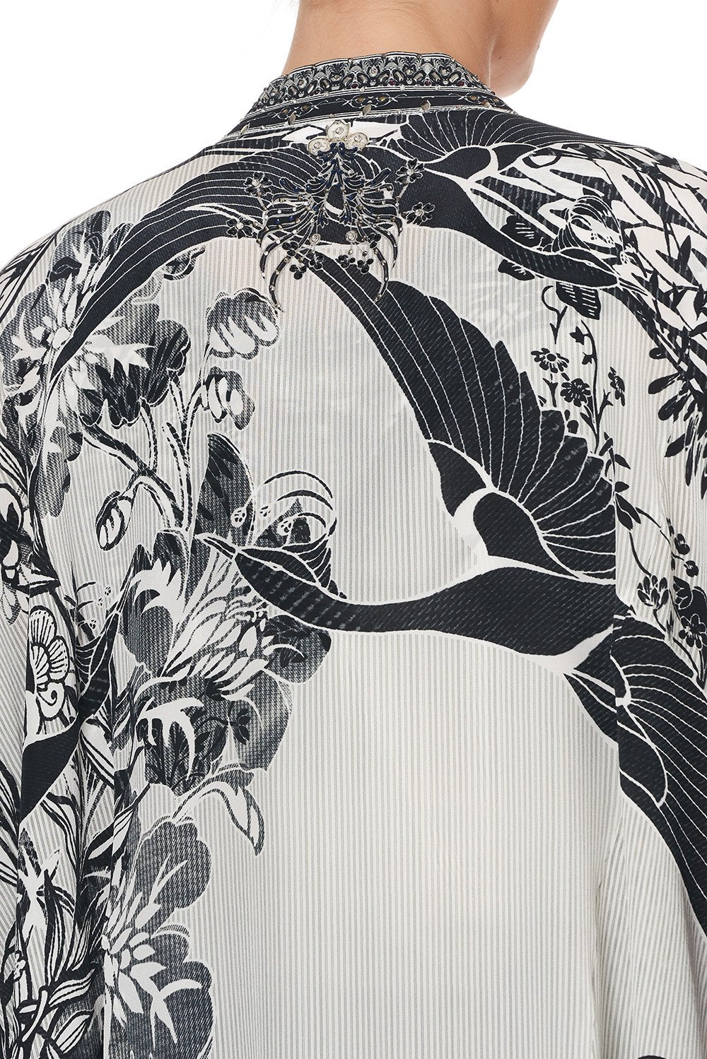 HIGH LOW HEM CASUAL JACKET SILVER LININGS