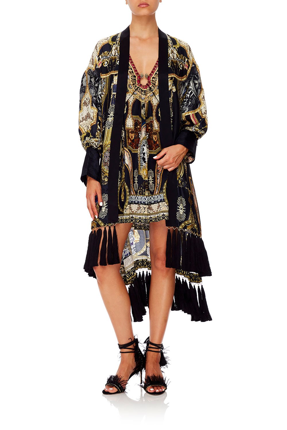 CAMILLA HIGH LOW HEM LAYER WITH CUFF MIDNIGHT MEETING