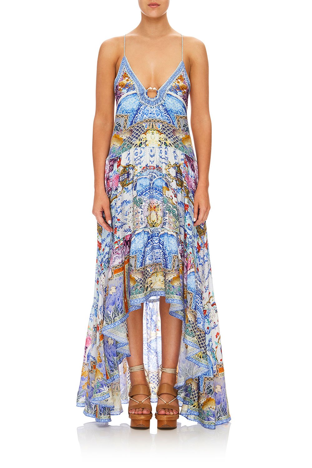 CAMILLA HIGH-LOW U-RING DRESS GEISHA GATEWAYS