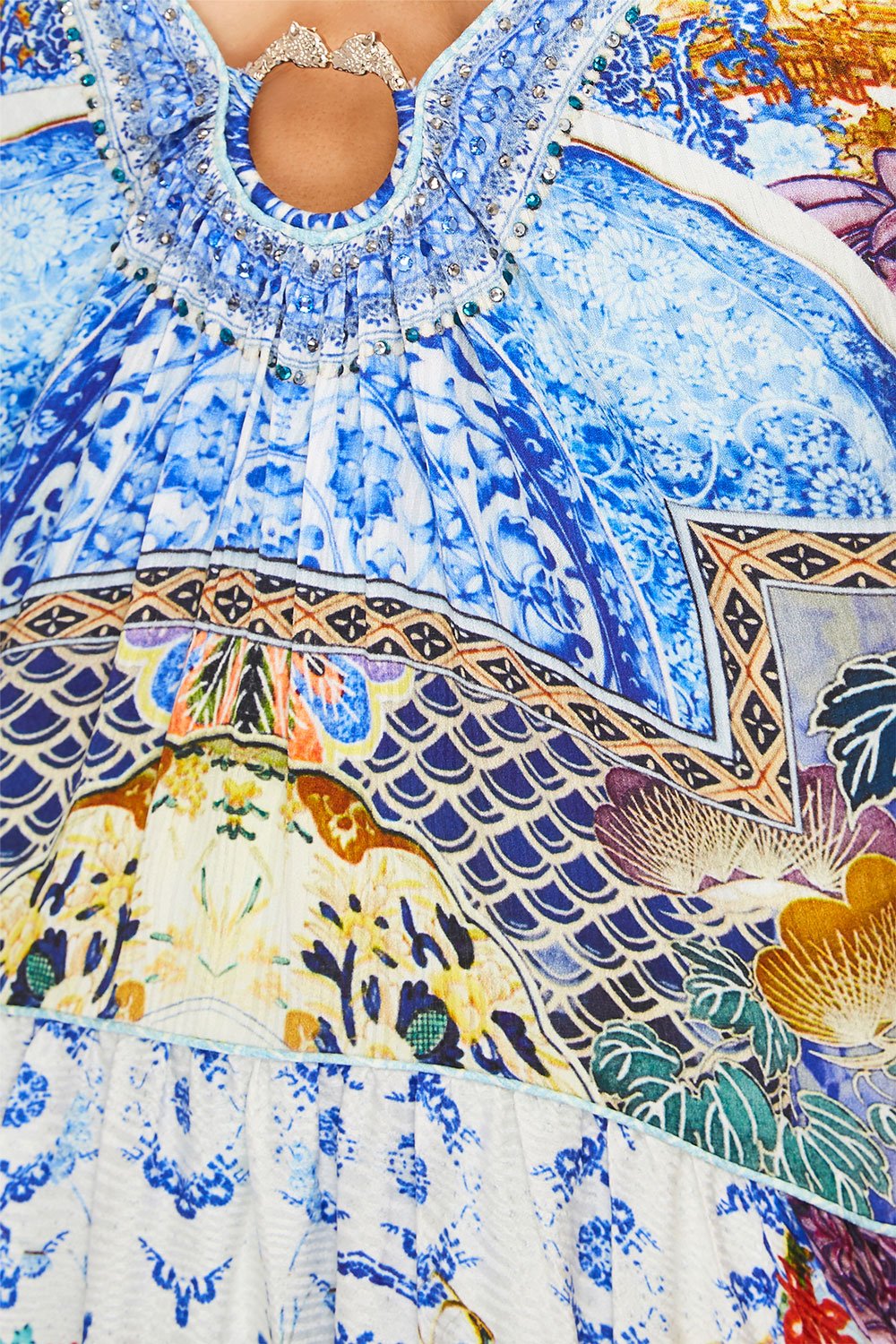 CAMILLA HIGH-LOW U-RING DRESS GEISHA GATEWAYS