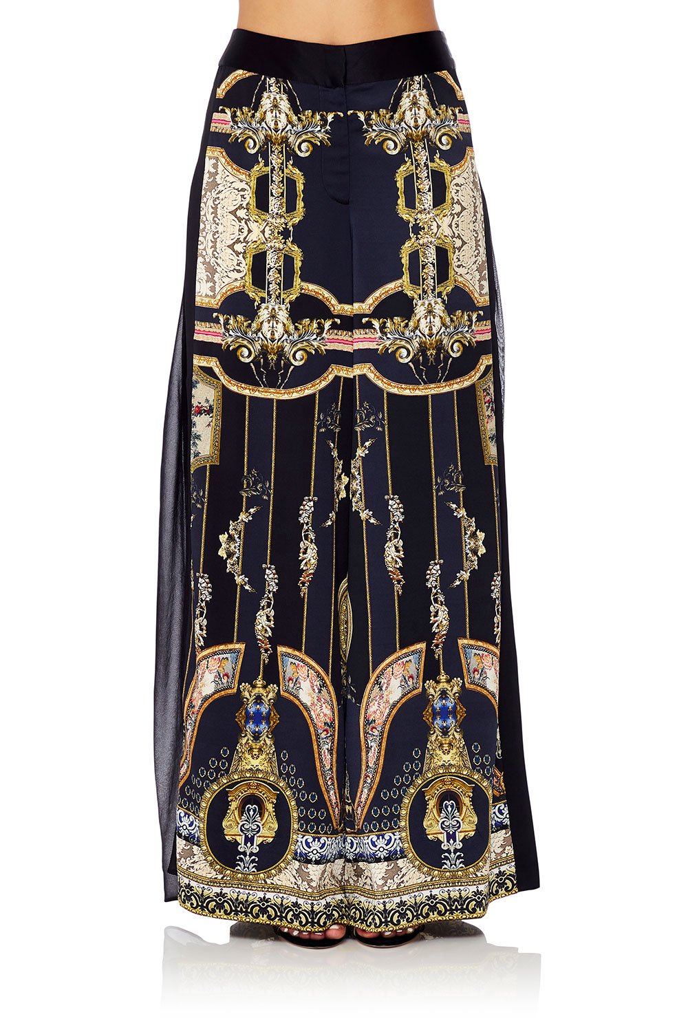 CAMILLA HIGH WAISTED TROUSER WITH GODET MIDNIGHT MEETING