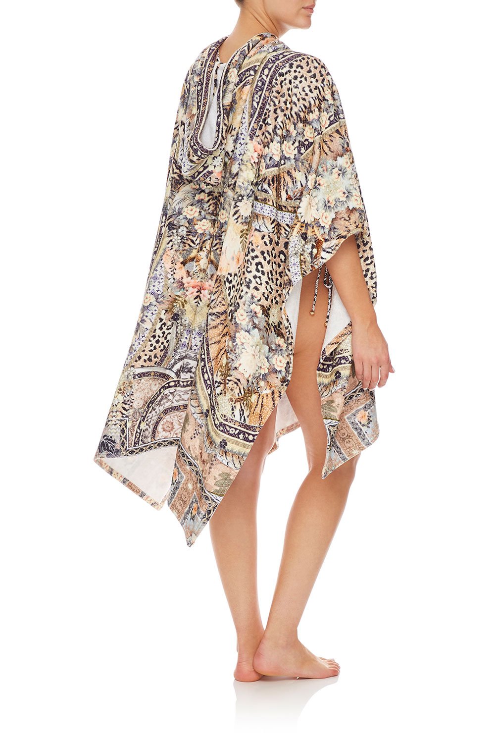 CAMILLA HOODED TOWEL PONCHO MOTO MAIKO