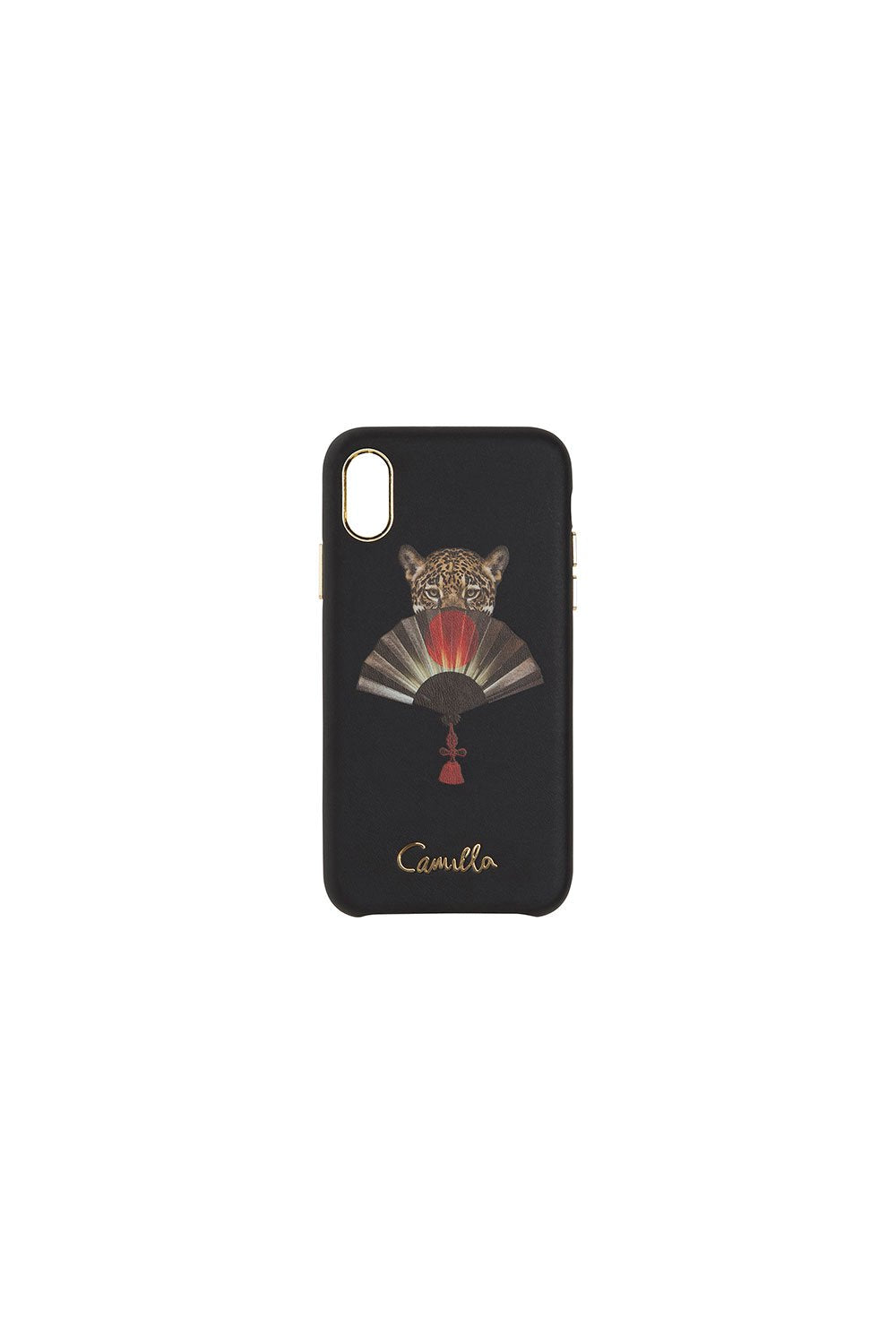 IPHONE X CASE LEOPARD FAN