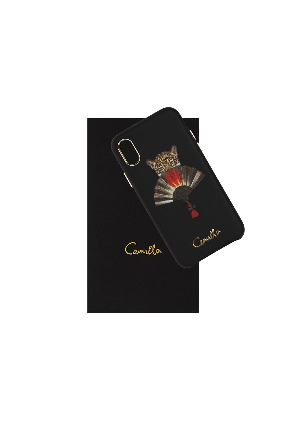 IPHONE X CASE LEOPARD FAN