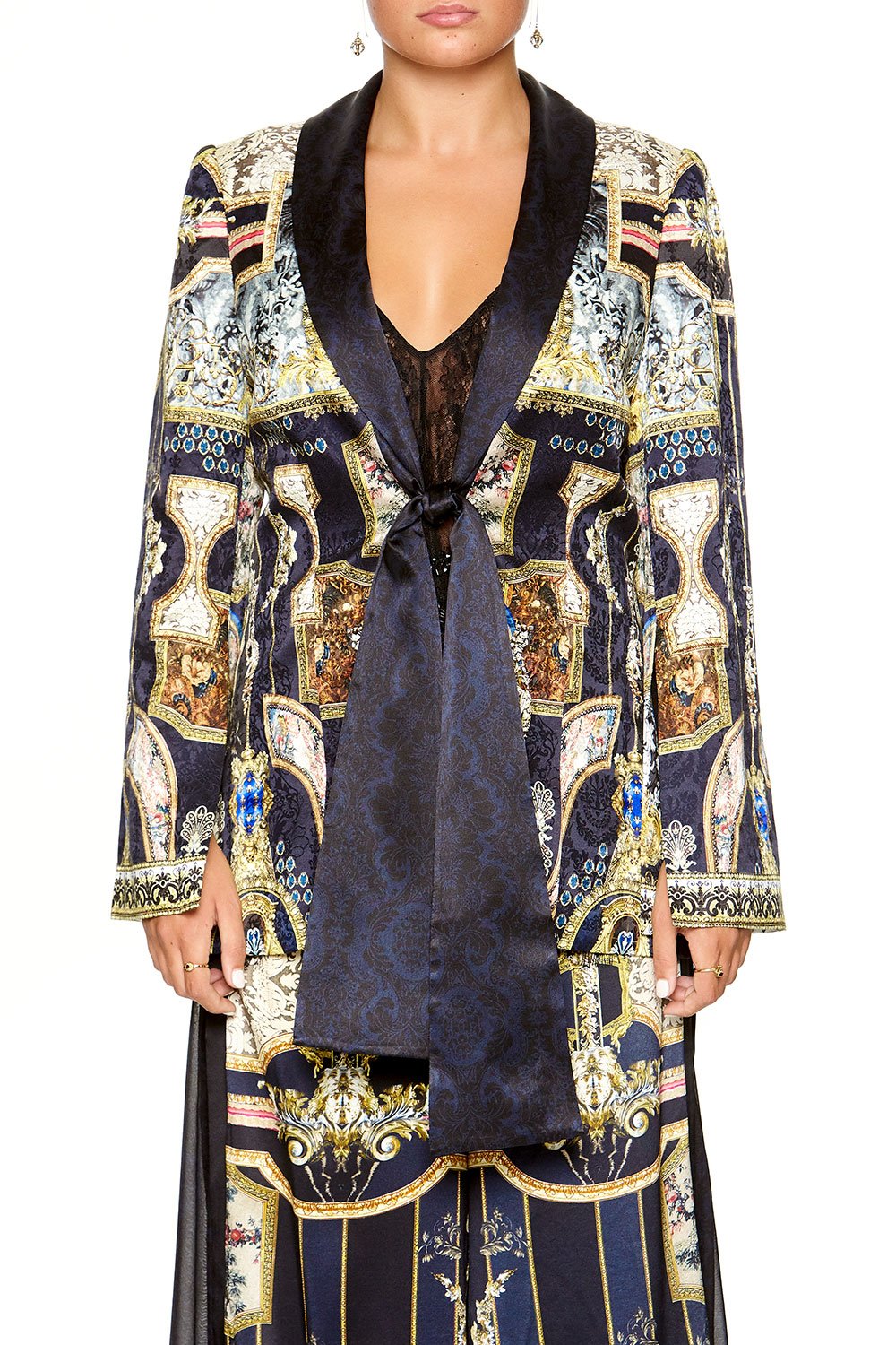 TIE FRONT JACKET MIDNIGHT MEETING