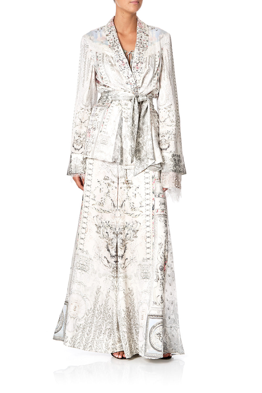 LOOSE JACKET WITH GODETS CRYSTAL CASTLE