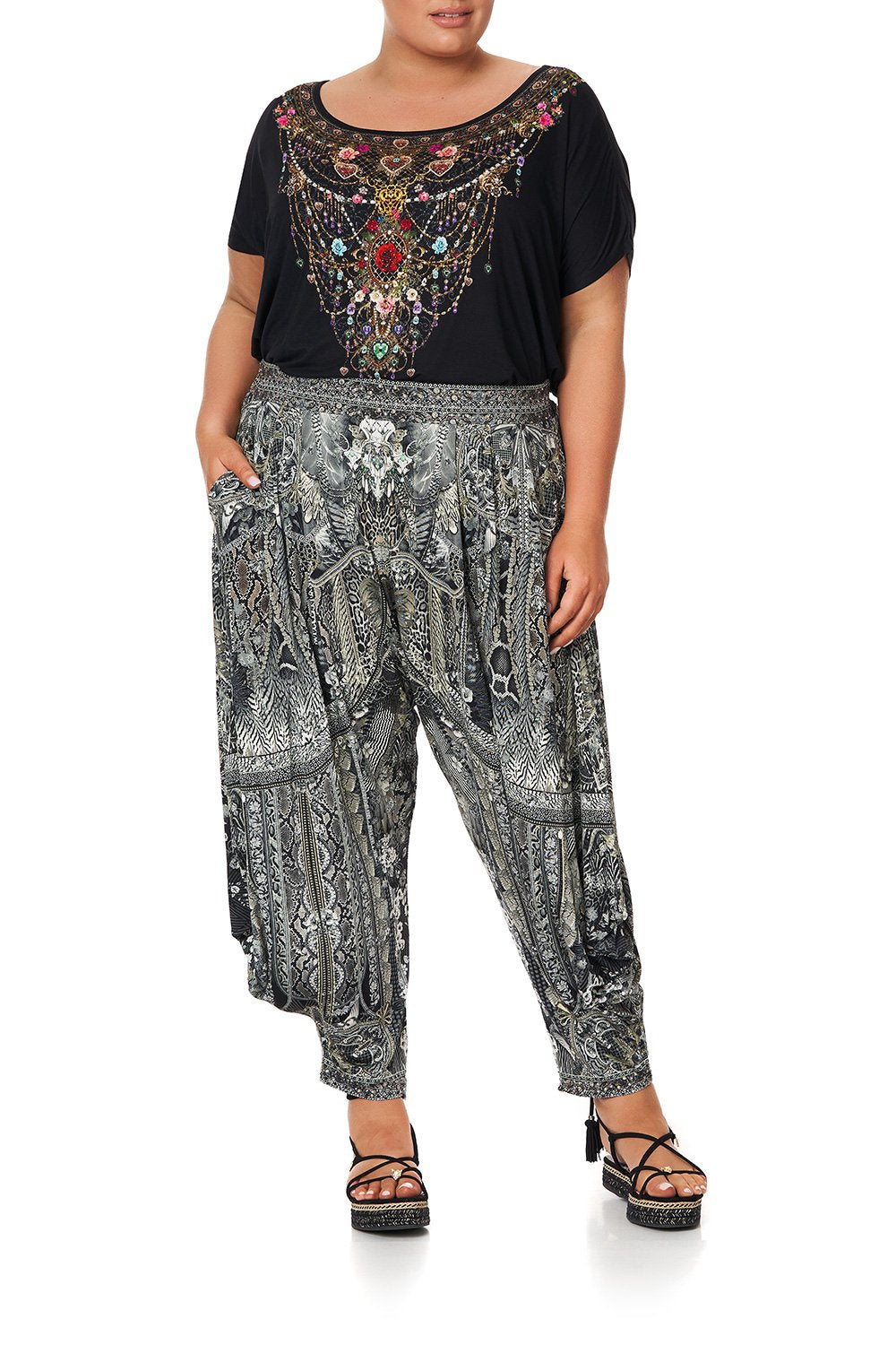 JERSEY DRAPE PANT WITH POCKET ONE TRIBE