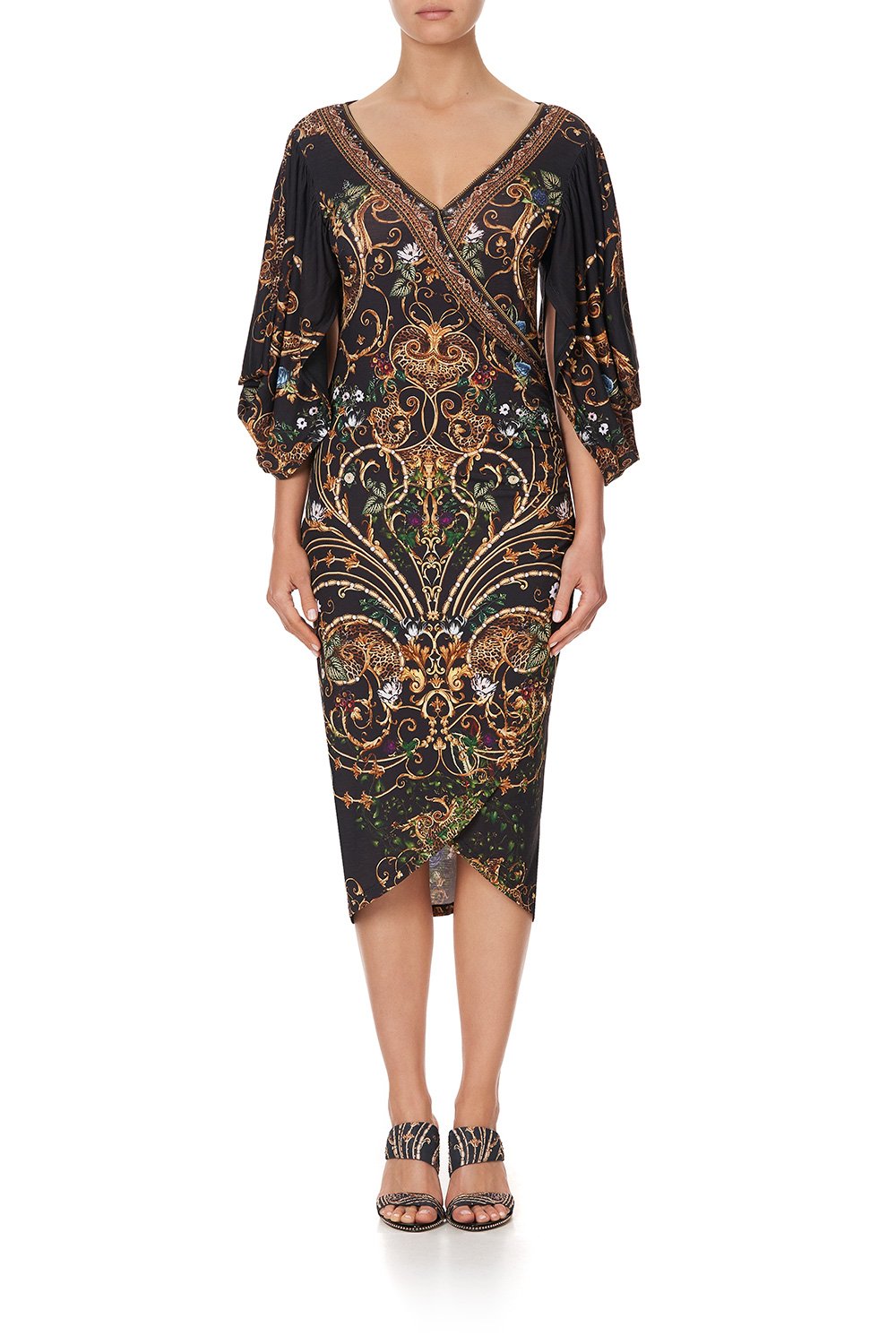 JERSEY DRAPED SHELL SLEEVE SHORT DRESS STUDIO 54 – CAMILLA