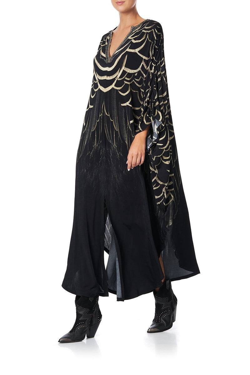 JERSEY LONG KAFTAN WITH ROUNDED HEM LIV A LITTLE