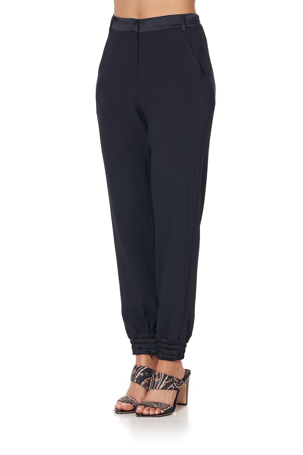 JOGGER WITH ENCASED ELASTIC CUFF SOLID NAVY