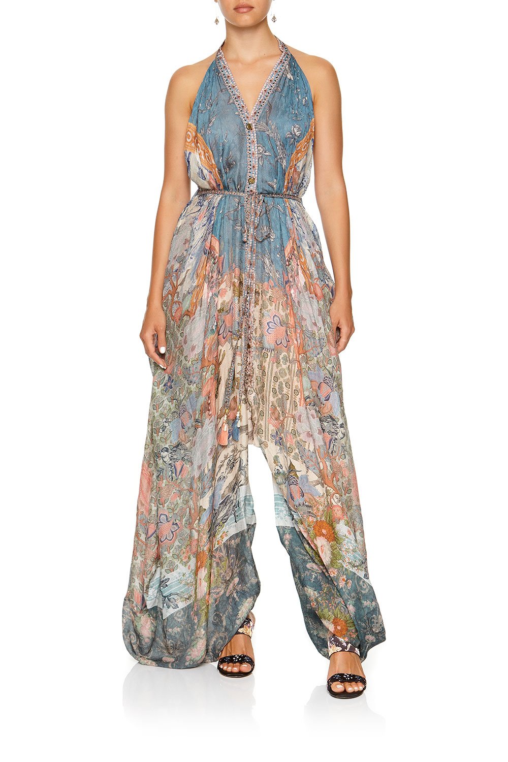 JUMPSUIT WITH DROP CROTCH PANT BLANCHES BLESSING