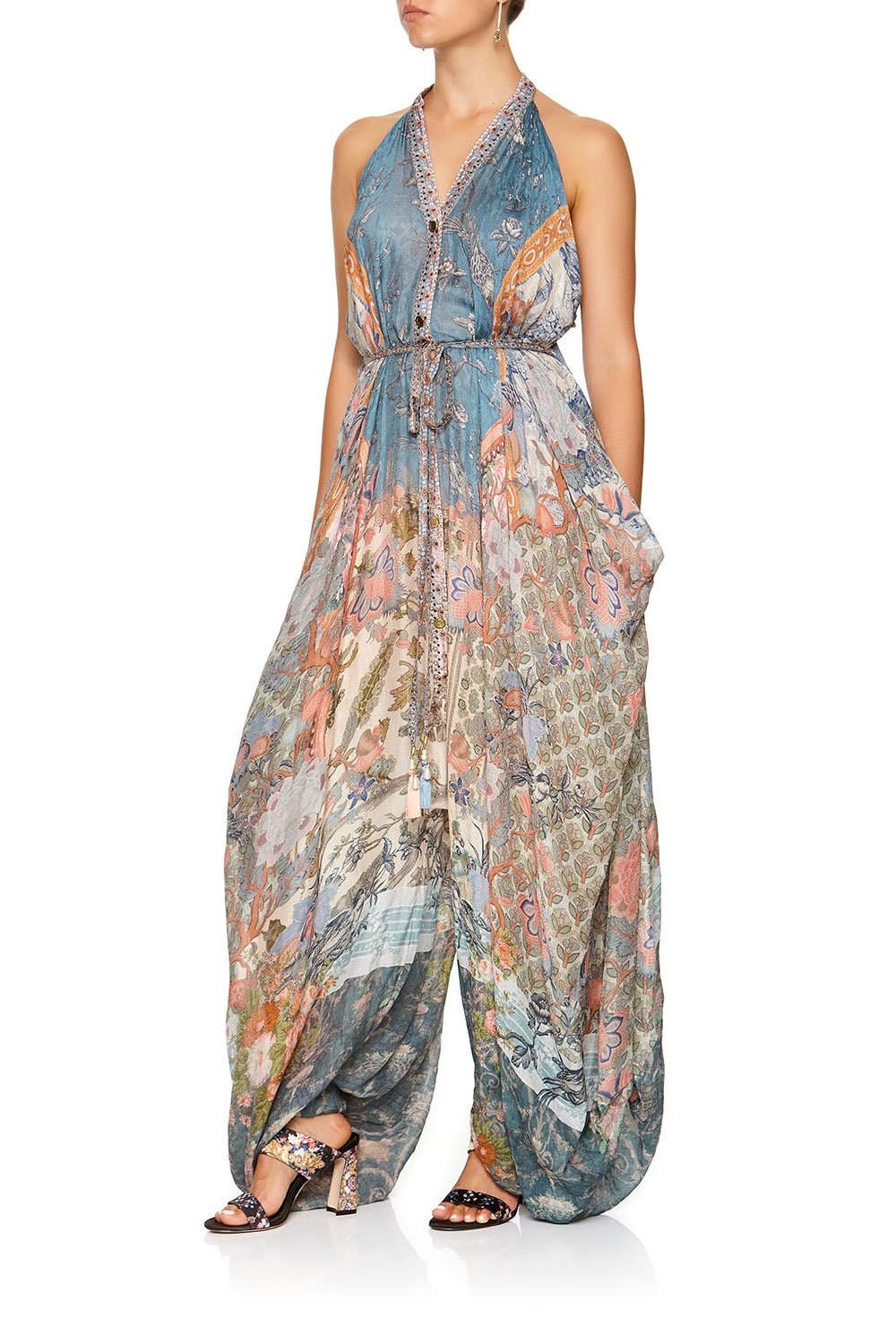 JUMPSUIT WITH DROP CROTCH PANT BLANCHES BLESSING